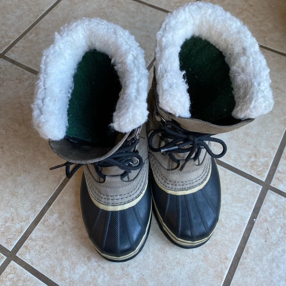 Sorel Caribou waterproof shearling lined snow boots size 7 - Picture 7 of 10